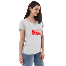 Load image into Gallery viewer, Women’s recycled v-neck t-shirt