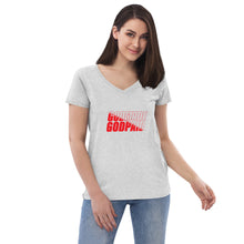 Load image into Gallery viewer, Women’s recycled v-neck t-shirt
